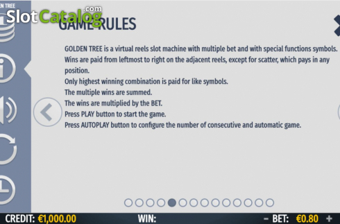 Paytable screen 3. Golden Tree (Octavian Gaming) slot