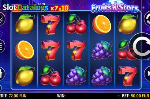 Ekran2. Fruits and Stars (Octavian Gaming) yuvası