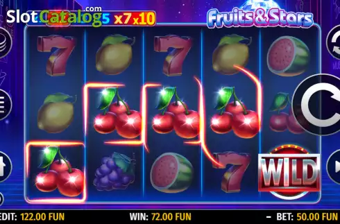Win screen. Fruits and Stars (Octavian Gaming) slot