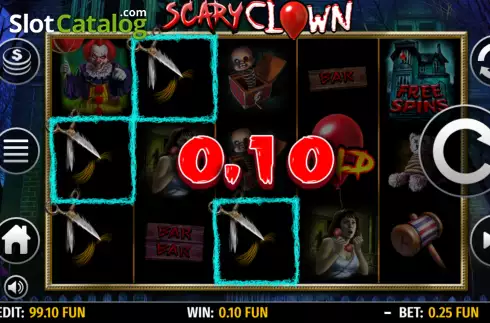 Écran3. Scary Clown (Octavian Gaming) Machine à sous