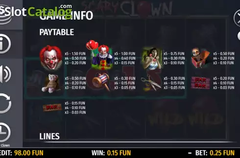 Captura de tela5. Scary Clown (Octavian Gaming) slot