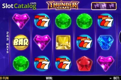 画面2. Thunder Gems カジノスロット