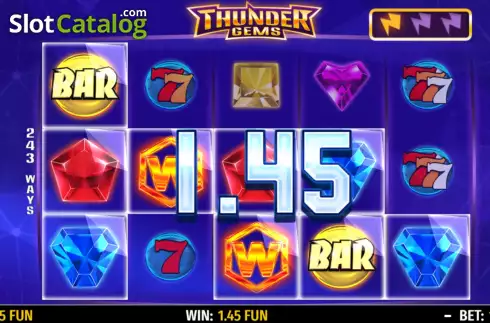 画面3. Thunder Gems カジノスロット