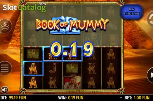 Win screen. Book of Mummy (Octavian Gaming) slot