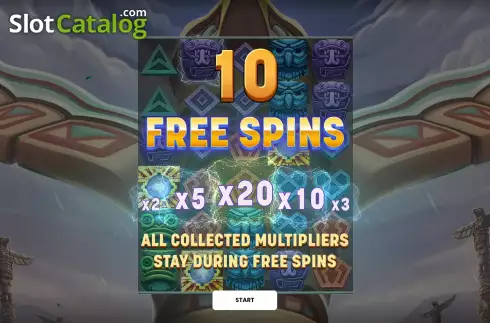 Free Spins Win Screen. Spirit Blast slot
