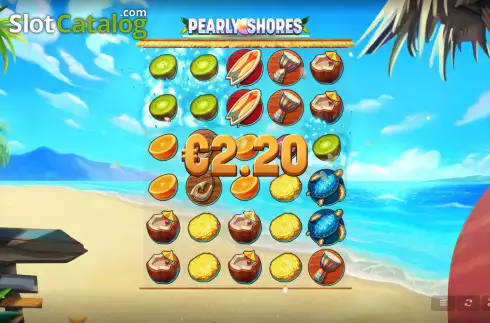 Win screen. Pearly Shores slot