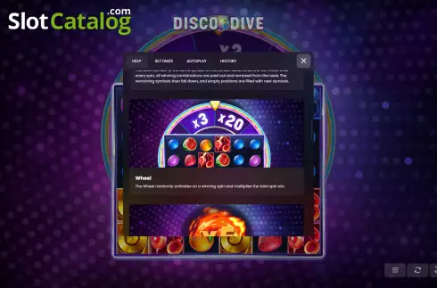 画面7. Disco Dive カジノスロット