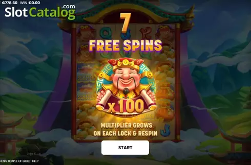 Free Spins Win Screen 2. Caishen's Temple of Gold slot