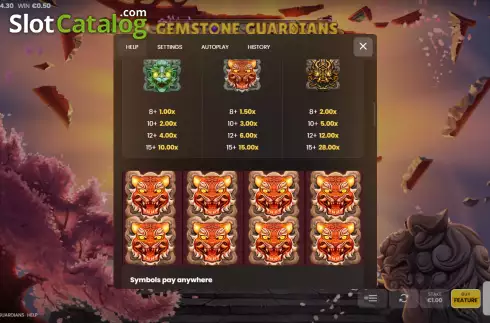 Skärmdump6. Gemstone Guardians slot