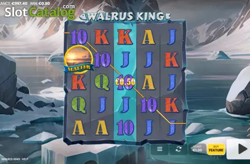 Win screen. Walrus King slot