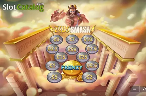 Game screen. Zeus Smash slot