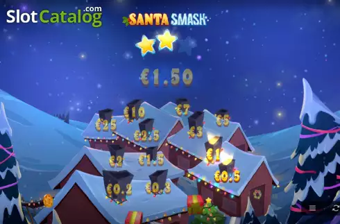 Win screen. Santa Smash slot