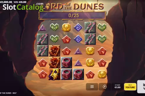 Reels screen. Lord of the Dunes slot