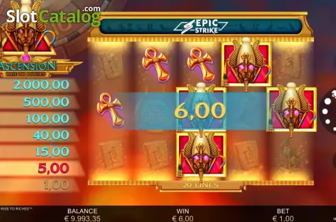 Win Screen 2. Ascension Rise to Riches slot