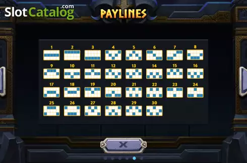 Paylines screen. Vikings Fate of Prosperity slot