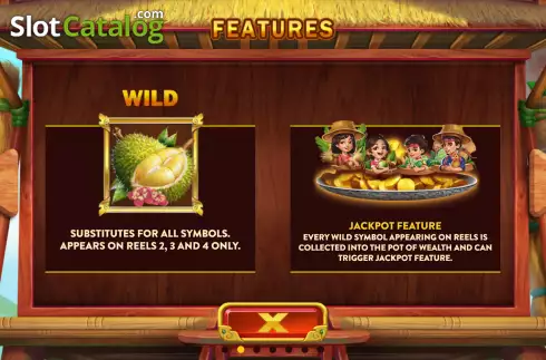Features screen. Farm of Fortune slot