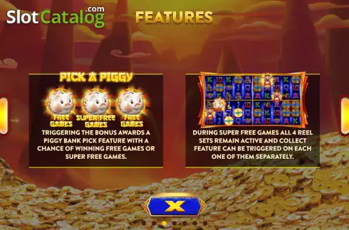 Pick bonus screen. Piggy Bank Xplay slot