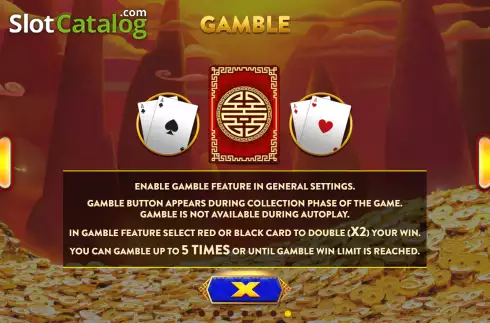 Gamble feature screen. Piggy Bank Xplay slot