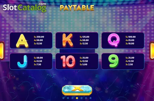 Paytable screen 2. Party Monkey slot