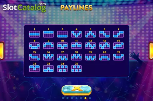 Paylines screen. Party Monkey slot
