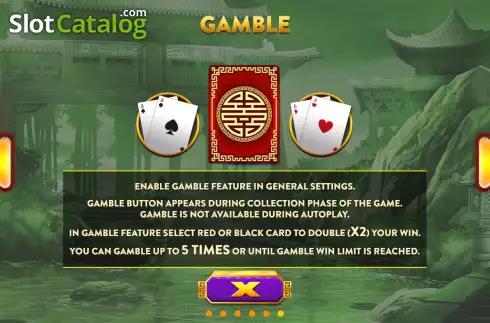 Risk Game screen. Money Frog (OneGame) slot