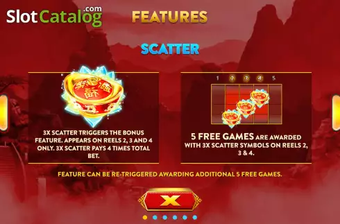 Scatter screen. Fortune Dragon (OneGame) slot