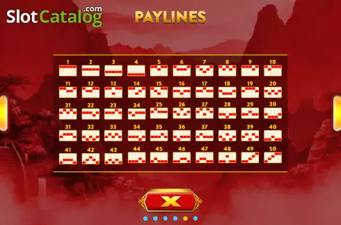 Paylines screen. Fortune Dragon (OneGame) slot