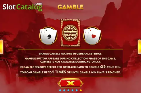 Gamble screen. Fortune Dragon (OneGame) slot