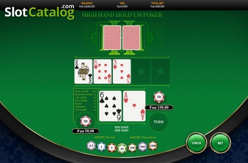 Game workflow. High Hand Holdem Poker(OneTouch) slot