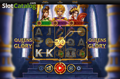 Win Screen 3. Queens of Glory slot