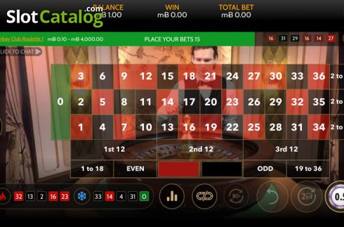 Game screen. Roulette Live (OneTouch) slot