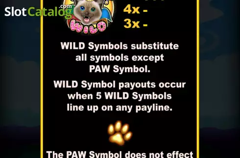 Wild symbol screen. Jewelry Cats slot