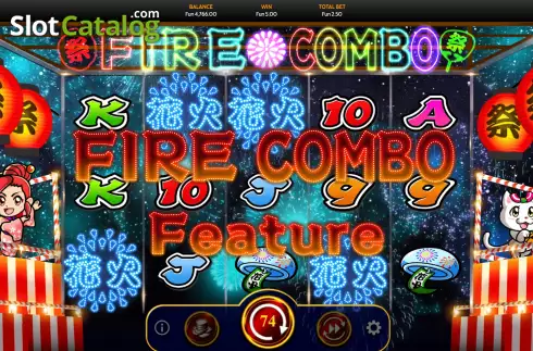 Fire Combo Feature Win Screen. Fire Combo slot