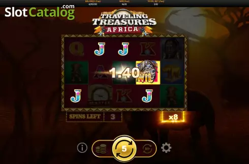 Free Games screen 4. Traveling Treasures Africa slot