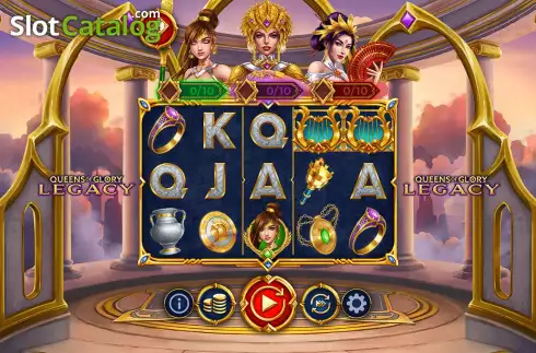 Game Screen. Queen of Glory Legacy slot