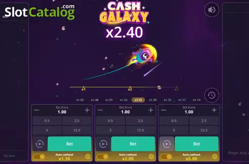 Game Screen. Cash Galaxy slot