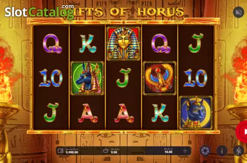 Game Screen. Gifts of Horus slot