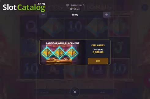 Buy Feature Screen. Gifts of Horus slot