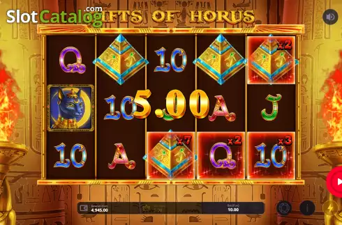Free Spins Win Screen. Gifts of Horus slot