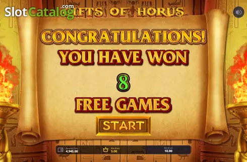 Free Spins Win Screen 2. Gifts of Horus slot