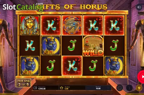 Schermo8. Gifts of Horus slot