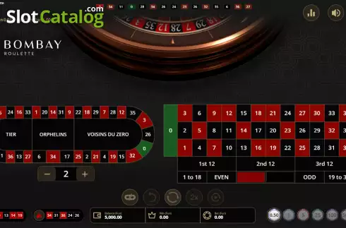 Game screen. Bombay Roulette slot