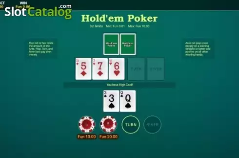 Reel screen. Satoshi Texas Hold'em Poker (OneTouch) slot