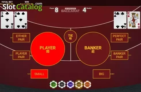 Win screen. High Roller Baccarat No commission slot