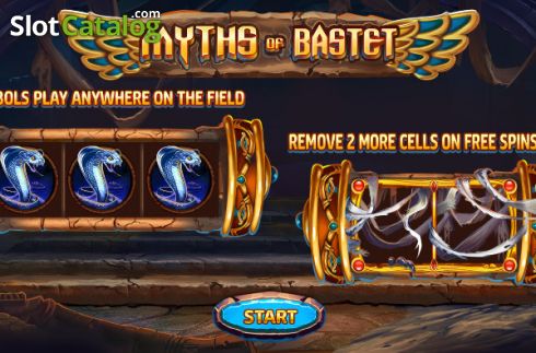 Start screen. Myths of Bastet slot