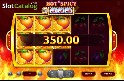 Win Screen. Hot&Spicy slot