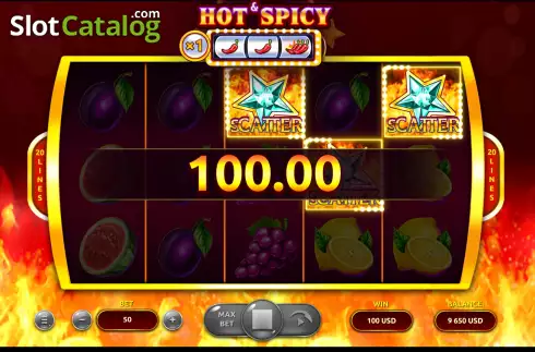 Win Screen 2. Hot&Spicy slot