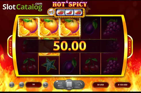 Win Screen 4. Hot&Spicy slot