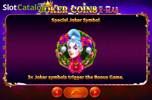 Joker symbol screen. Joker Coins X-MAS slot