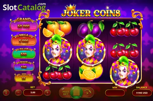 Win screen. Joker Coins slot